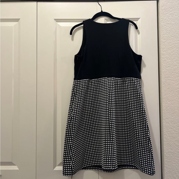 Tabitha Black White Checkered Knee Length Dress size 12 - Picture 5 of 6